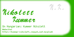 nikolett kummer business card